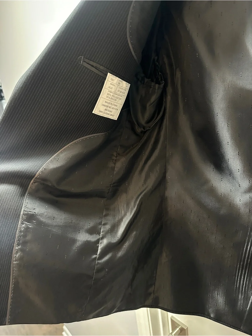 2 Men’s Black Suit Jackets 40L & 38R Repair Lot Midtown Man Marc Tulio Stretch